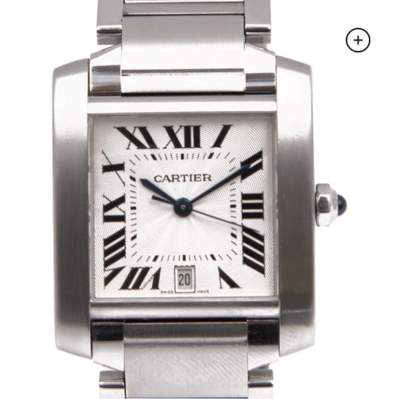 CARTIER TANK FRANCAISE AUTOMATIC STAINLESS STEEL 28mm WATCH - Picture 2 of 13